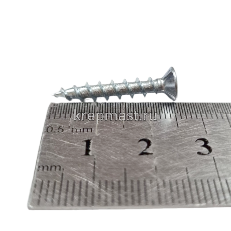 Саморез оконный острый белый цинк 4,0х25
