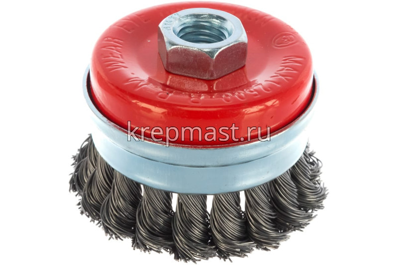 Корщетка- чашка 65мм FIT/ USP витая с бандажом