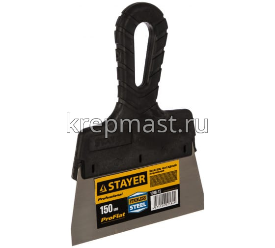 Шпатель 150мм с пластиковой ручкой STAYER MASTER