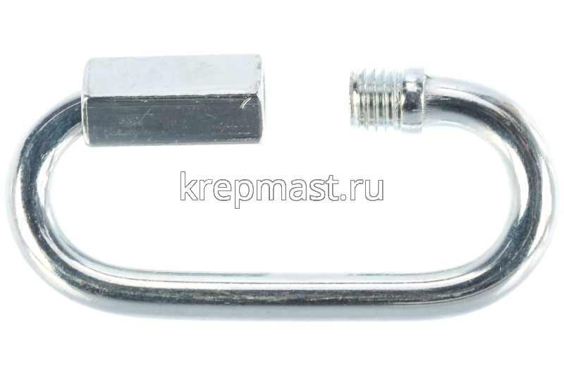 Соединитель цепей с гайкой 6мм (карабин винтовой)