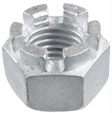 Гайка корончатая М 30 (8) оцинк. DIN 935