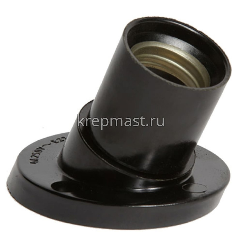 Патрон Е27 настенный (косой) карболит.