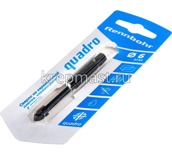 Сверло по стеклу 6мм HAGWERT (с 4мя реж.лезвиями)