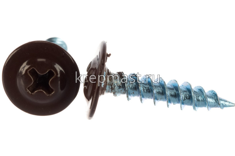 Саморез п/сф головка с п/ш острый 4,2х19 RAL8017