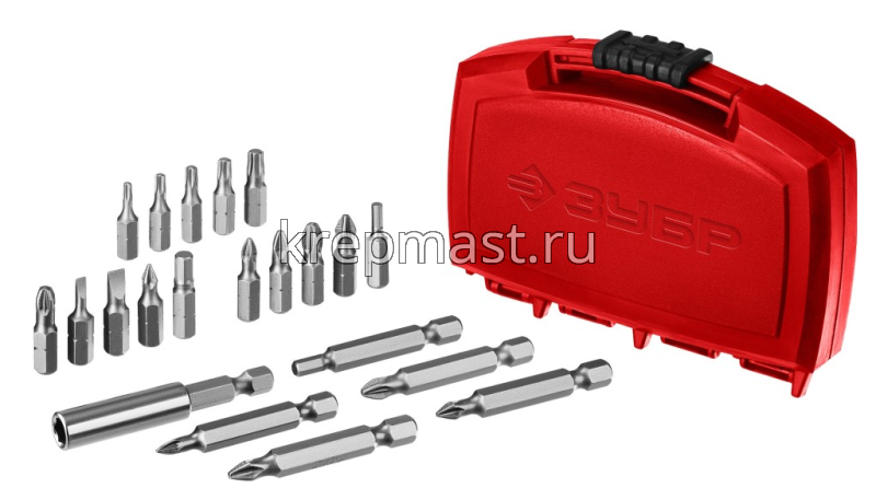 Набор ЗУБР бит МХ-21 с магнит.адаптером 21предмет
