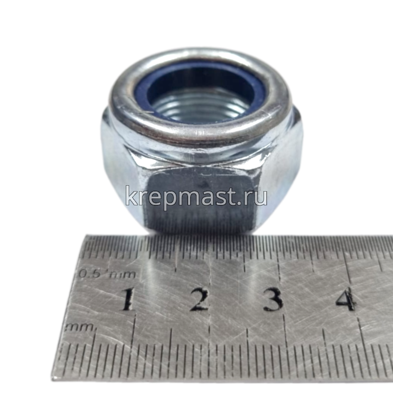 Гайка самоконтр.М20 (шаг резьбы 1,5) оц. DIN 985