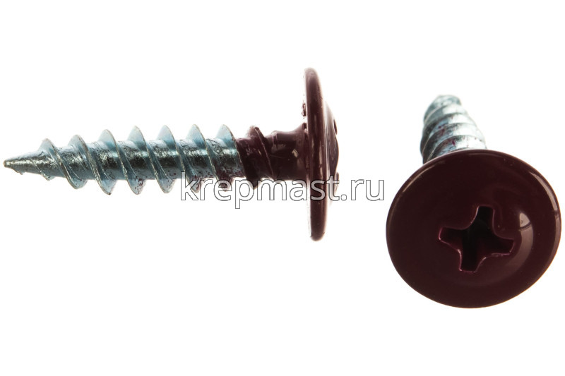 Саморез п/сф головка с п/ш острый 4,2х19 RAL3005