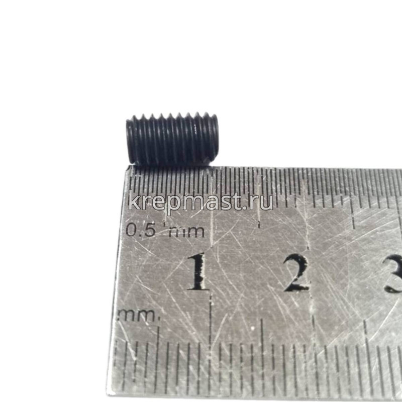 Винт уст. 6х10 12,9 DIN 913плоск.конц.вн/ш чёрн