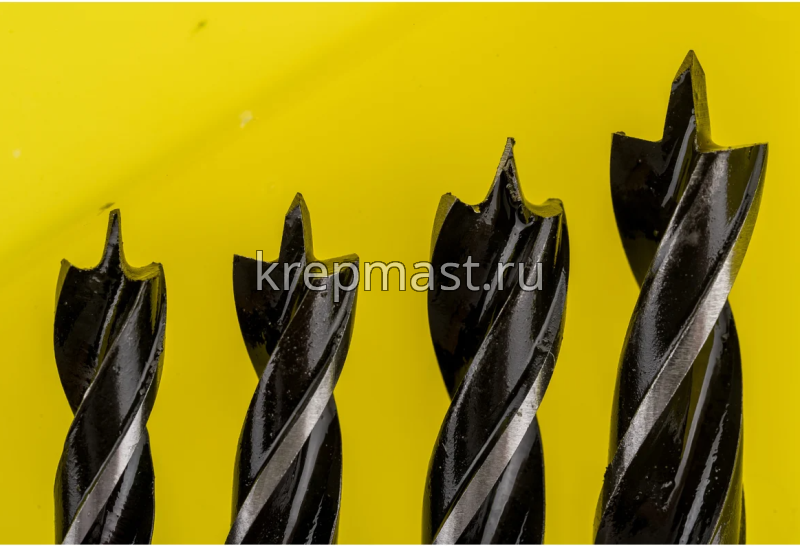 Набор сверел по дереву 8шт спираль FIT (3-4-5-6-8-9-10мм)