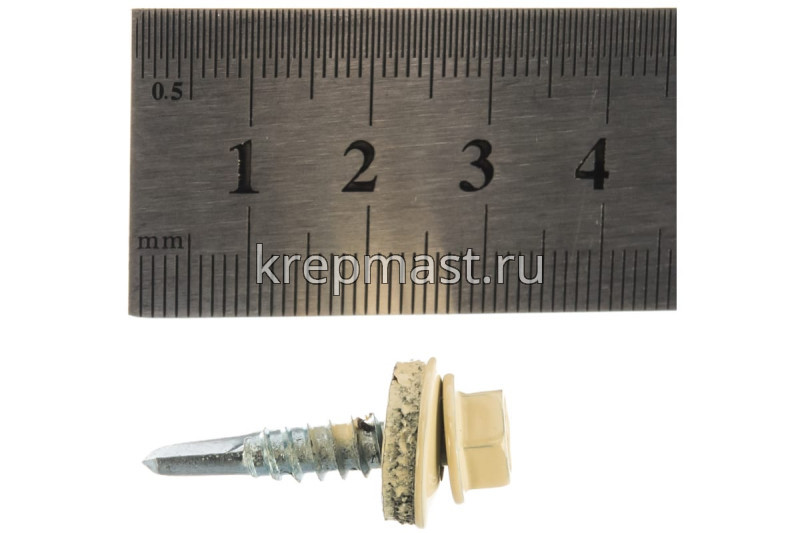 Саморез д/кровли краш. 5,5х25 RAL 1014