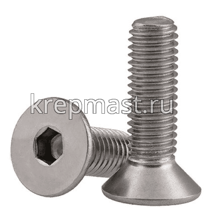 Винт с внут. шестиг. потай голов. 6х12 нерж. А2 DIN 7991