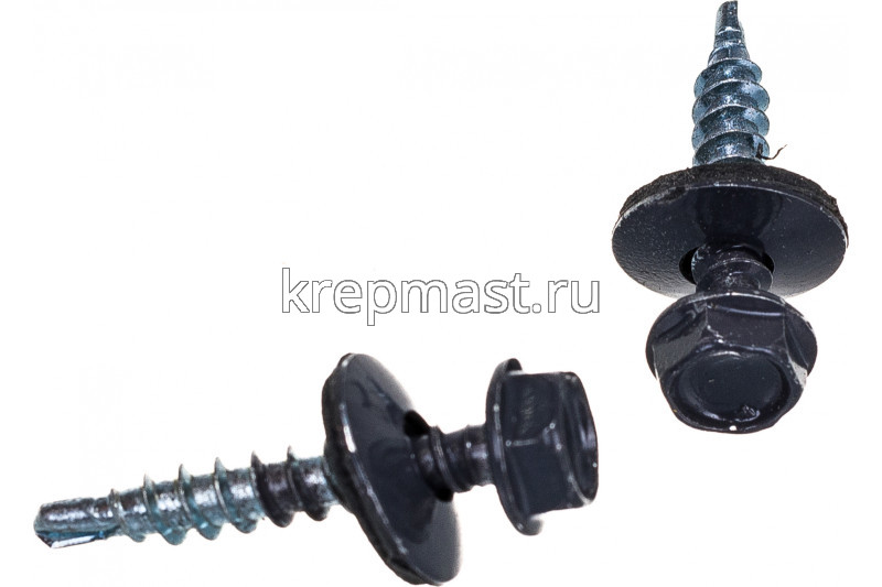 Саморез д/кровли краш. 4,8х29 RAL 7024