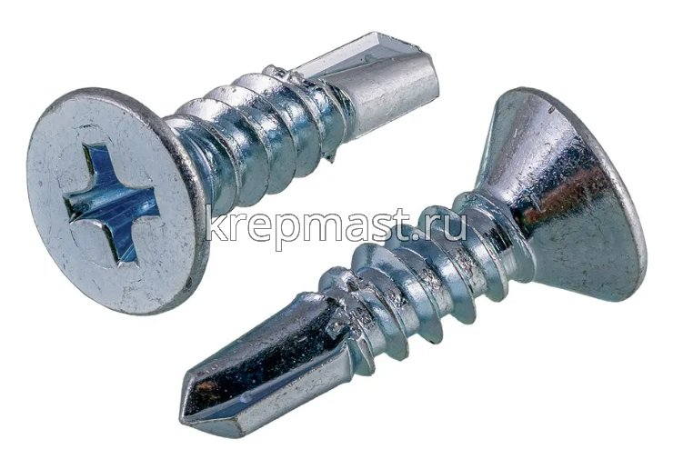 Саморез оконный сверло белый цинк 3,9х25 усиленный
