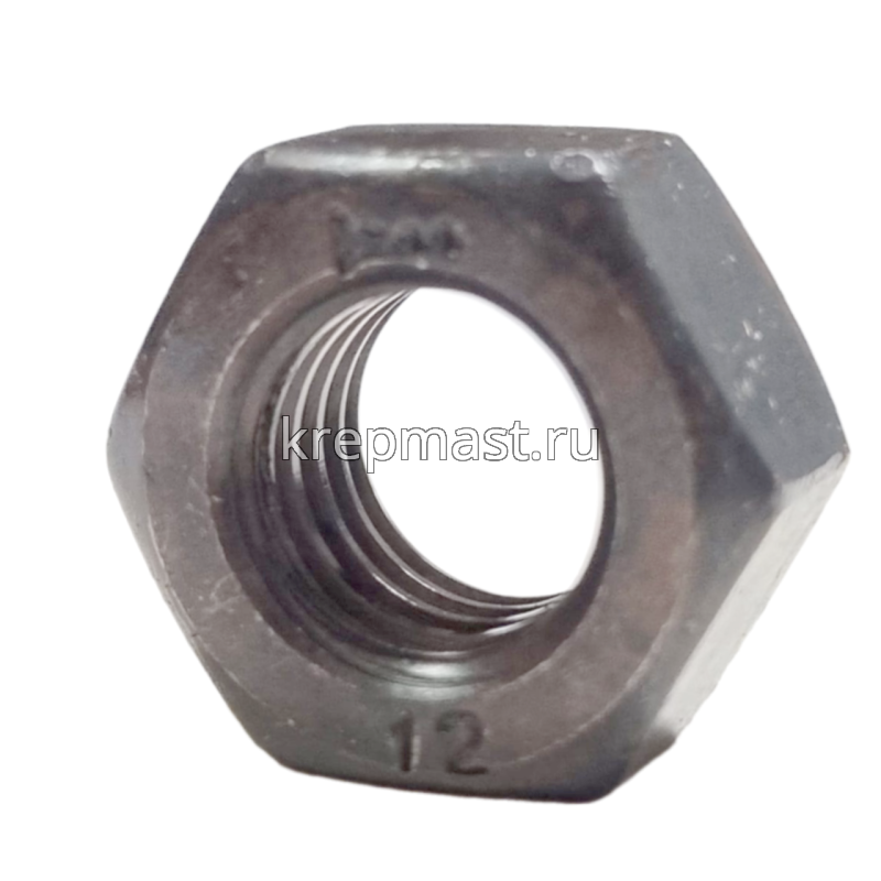 Гайка 6-гр. М 12 DIN 934 (1,75) кл.пр.12.0 черная