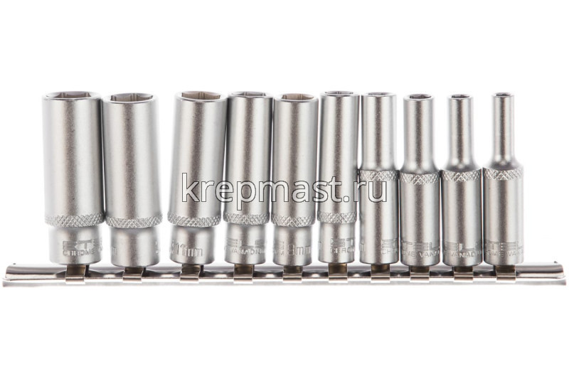 Набор STELS головок торцевых удлиненные 1/4" ( 4-13мм) 10пред.