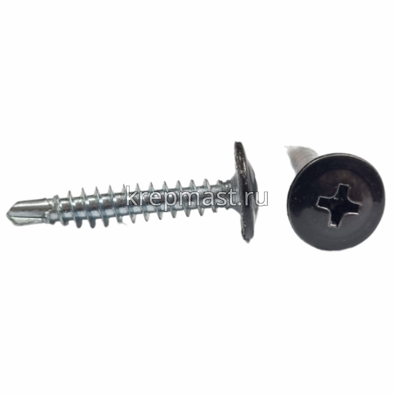 Саморез п/сф головка с п/ш сверло 4,2х25 RAL 9005