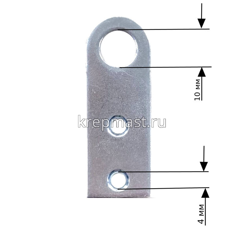 Проушина прямая 18х 50мм цинк