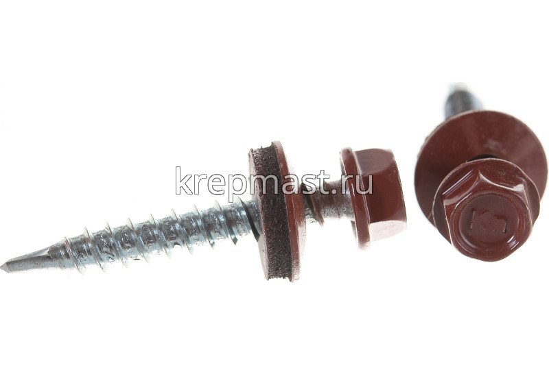 Саморез д/кровли краш. 4,8х35(38) RAL 3009