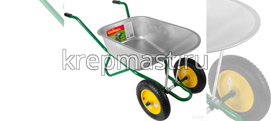 Тачка двухколесная GRINDA садово-строительная 90л