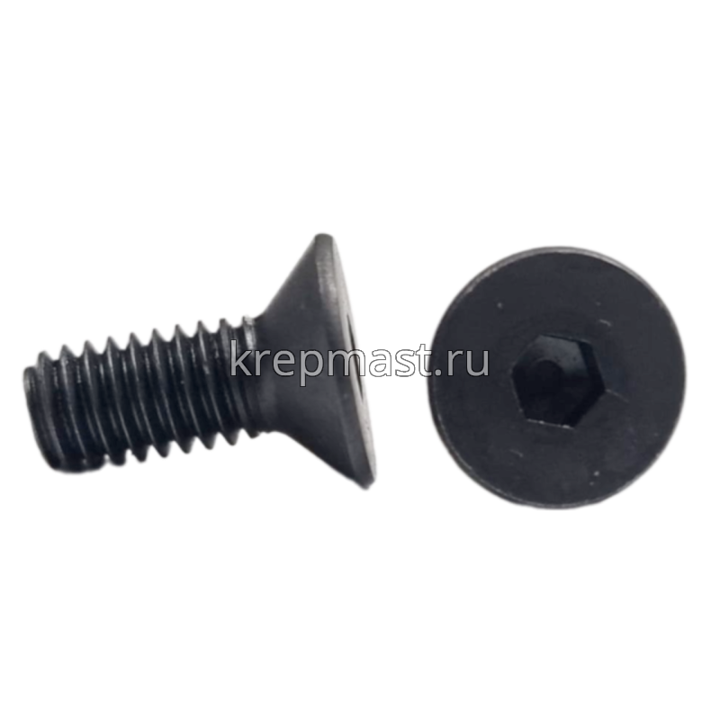 Винт с внут. шестиг. потай голов. 4х10 кл.пр.8,8 DIN 7991 черный