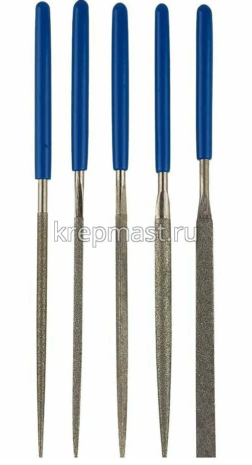 Набор алмазных надфилей ЗУБР 160х80 мм, 5 предметов Р140