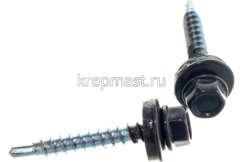 Саморез д/кровли краш. 4,8х35(38) RAL 7024