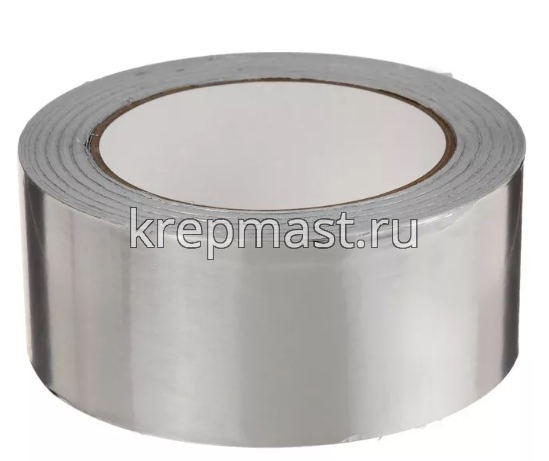 Скотч АЛЮМИНИЕВЫЙ 50ммх50м (до +120С) фольга
