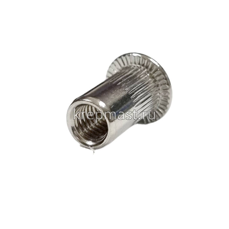 Гайка-заклепка М 5 х 12 цилиндр. борт нерж. А2