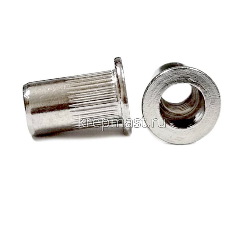 Гайка-заклепка М 5 х 12 цилиндр. борт нерж. А2