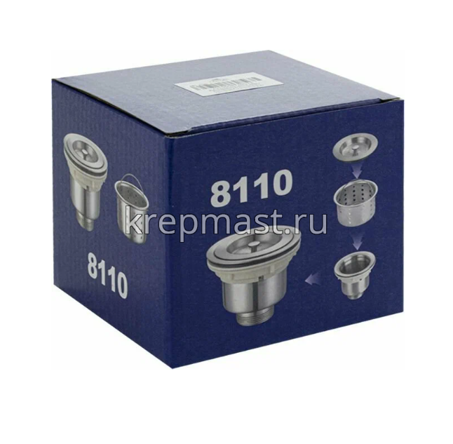 Верхняя часть д/сифона САНАКС 8720 с бол.горловиной с увел.объемом мусор.нерж.ст.