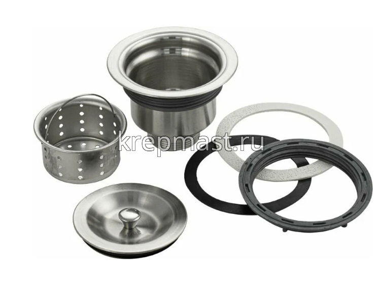 Верхняя часть д/сифона САНАКС 8720 с бол.горловиной с увел.объемом мусор.нерж.ст.