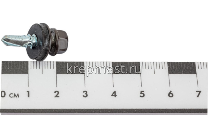 Саморез д/кровли краш. 5,5х19 RAL 8019