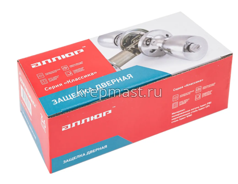 Защелка дверная АЛЛЮР 5560 ВК СР хром верт./пустая