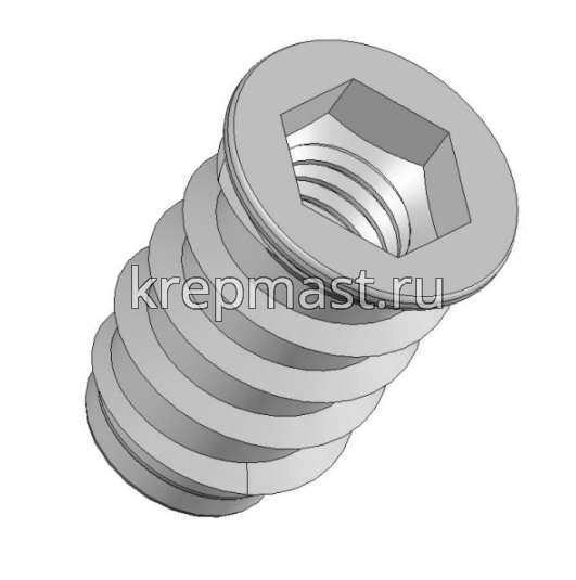 Втулка резьб.с потай фланцем М 6х10х14(15) SW6 жел./ оц