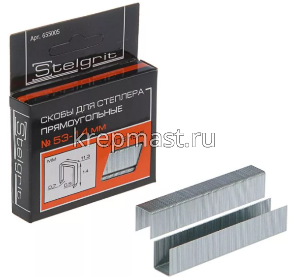 Скобы МЕБЕЛЬНЫЕ д/степл. тип 53 14мм (в уп 1000шт)