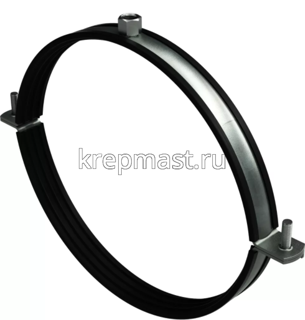 Хомут с гайкой для воздуховодов(с/резинкой)- 250мм