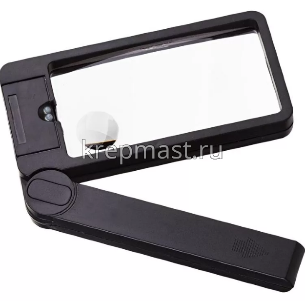 лупа STAYER "МАСТЕР", складная с подсветкой 100 х 50мм