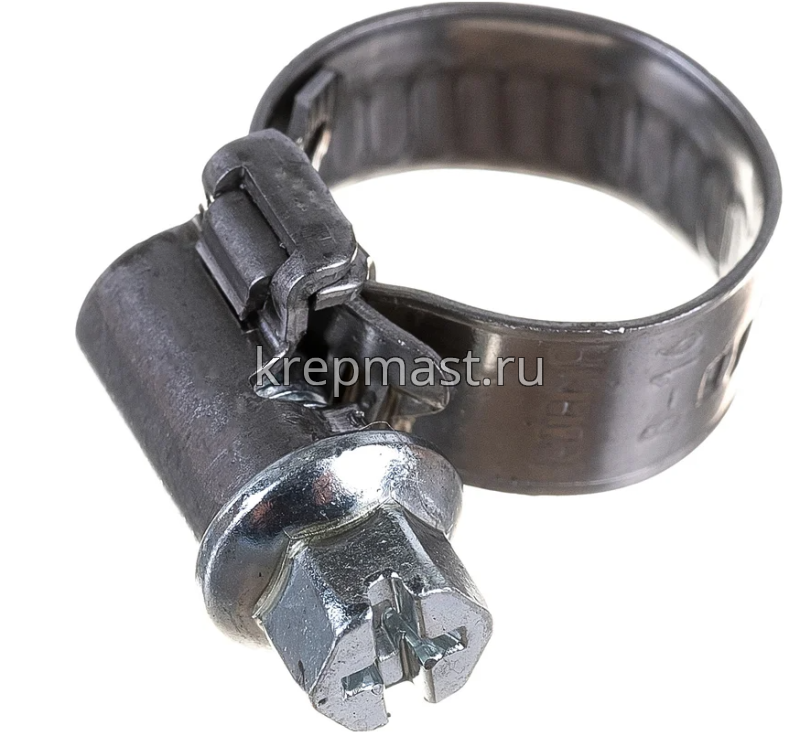 Хомут червячный нержавейка 8-16