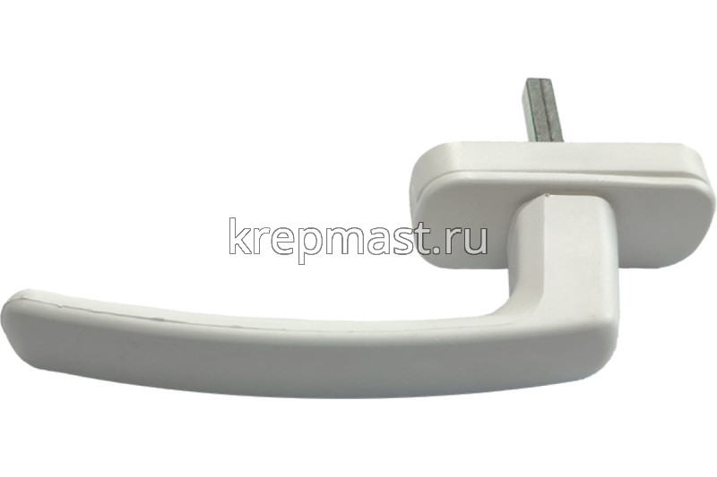 Ручка-завертка для пластиковых окон и дверей 002 белая