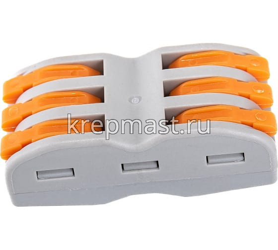 Клемма 3-х ПРОХОДНАЯ WAGO СК-413 оранжевые