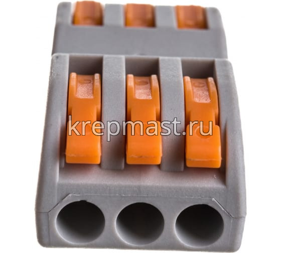 Клемма 3-х ПРОХОДНАЯ WAGO СК-413 оранжевые